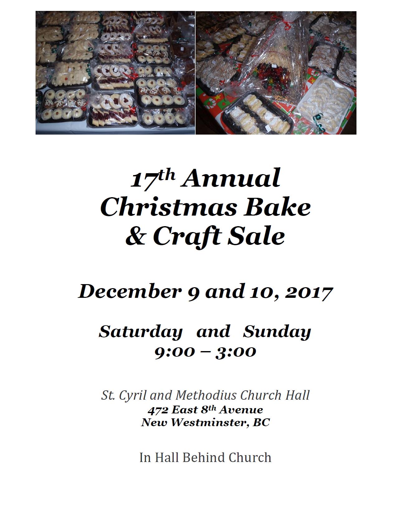 Craft and bake sale