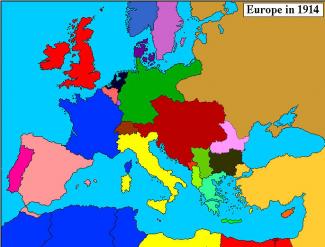 Mapa Europy 1914