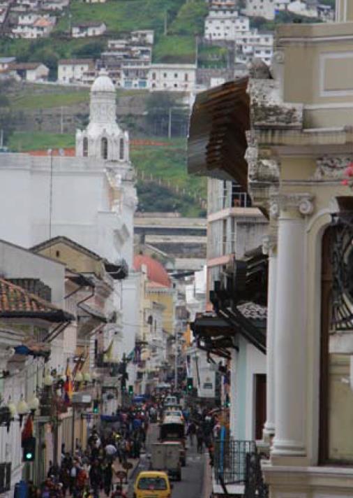 Stará časť Quita - hlavného mesta Ekvadoru