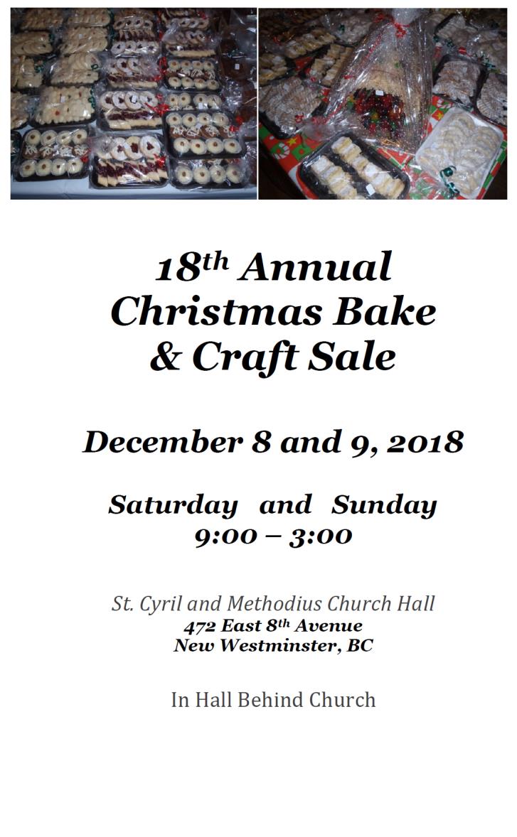 Craft and Bake Sale 2018