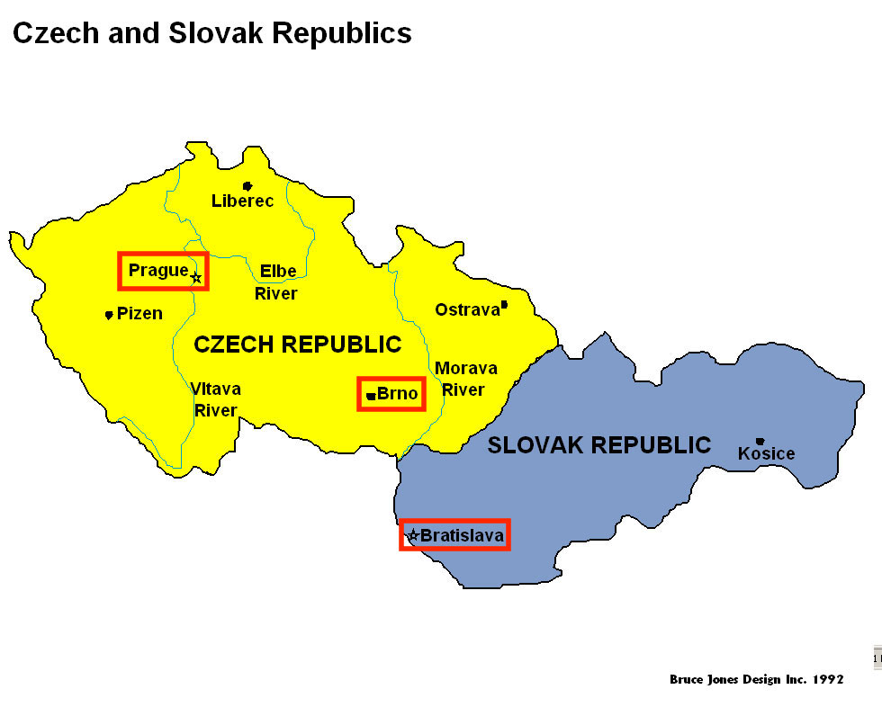 czech-slovak-republics-map